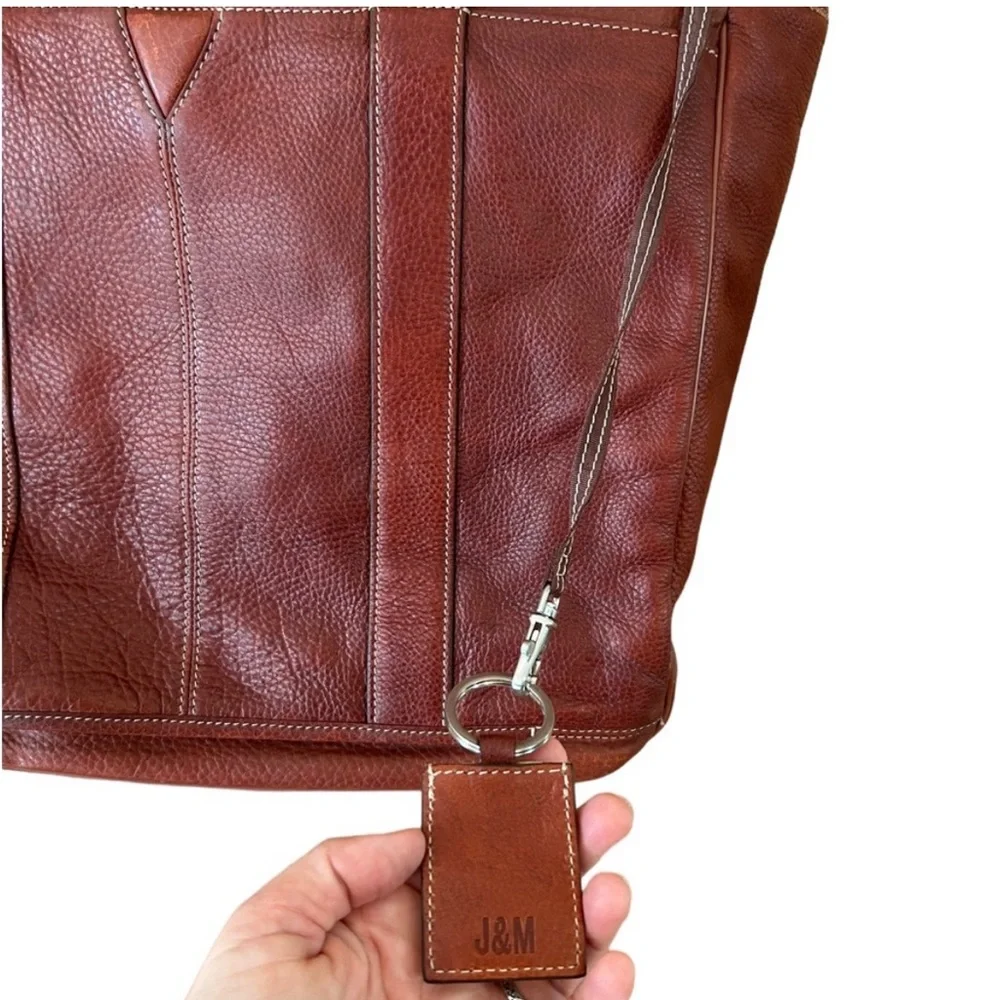 Johnston & Murphy Leather Laptop Tote